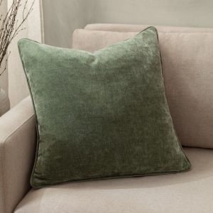 Heavy Chenille Piped Cushion Eucalyptus
