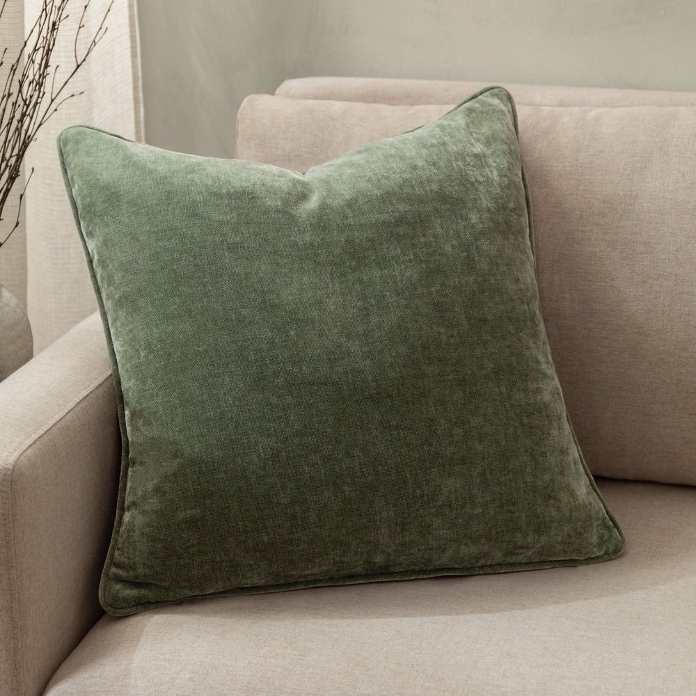 Heavy Chenille Piped Cushion Eucalyptus